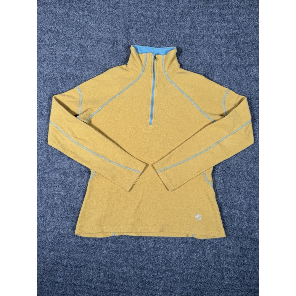 Mountain Hardwear Microchill 1/4 Zip Fleece Pullover Womens Small Yellow‎ Top